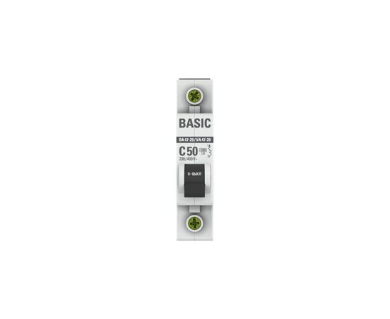 457565 - EKF Basic автоматический выкл. ВА47-29 1P 50А хар-ка C 4,5кА mcb4729-1-50C (3)