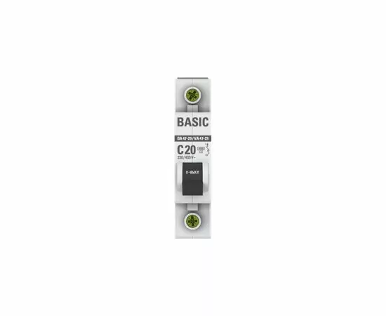 457561 - EKF Basic автоматический выкл. ВА47-29 1P 20А хар-ка C 4,5кА mcb4729-1-20C (3)