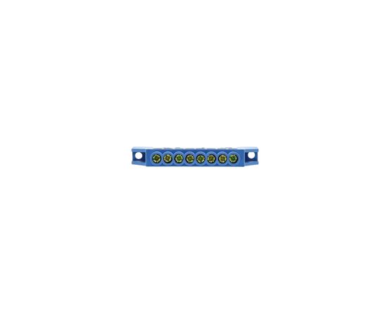 460679 - EKF Шина N Ноль (нул.) 6х9мм 8 отв. синий (нейлоновый корпус, на DIN-рейку, латунь) sn0-63-08-dn (4)