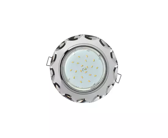 485483 - Ecola GX53 H4 5313 св-к Стекло Круг с вогнут.гранями хром-хром (зеркальный) 38x126 FM53RCECH (10!) (2)