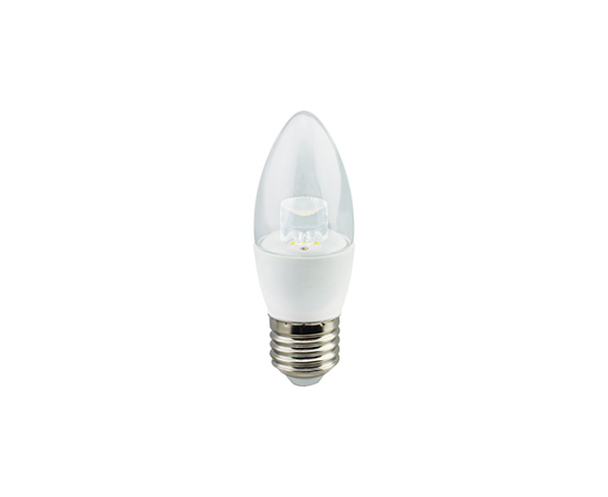 523096 - Лампа св/д Ecola свеча прозрачная E27 7W 2700K 103x37 пласт./алюм. Premium C7QW70ELC (2)