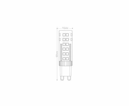 620051 - Лампа Feron G9 230V 7W(600lm) 6400K 6K прозрачная 60x16, LB-433 25768 (3)