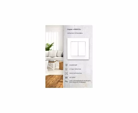 600907 - EKF Минск выкл. СУ 2кл. 10А бел. ERV10-023-10 (8)