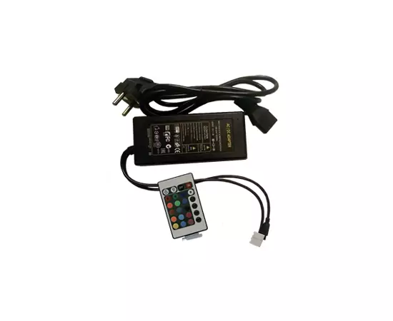 622627 - Ecola Контроллер 12V 72W 6A RGB моноблок с блоком питания с ИК пультом CRM072ESB (2)