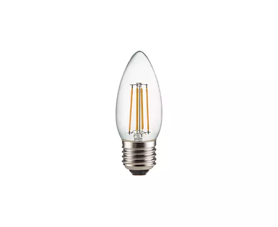617373 - Ecola свеча E27 6W 4000K 4K прозр. 96x37 филамент (нитевидная), 360° N7QV60ELC (10!) (2)