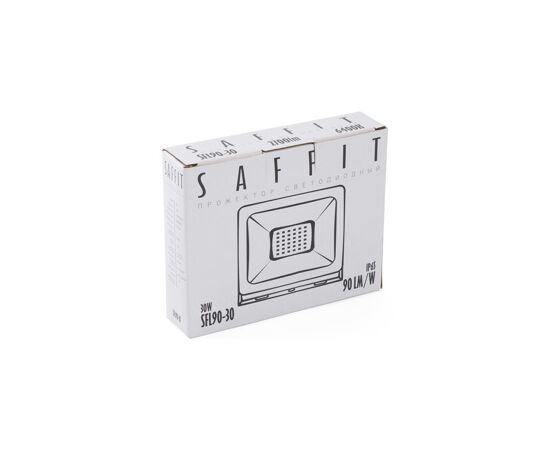 619380 - Saffit прожектор св/д 30W(2700lm) 2835SMD 6400K 6K 110х90х30мм белый SFL90-30 IP65 55072 (8)