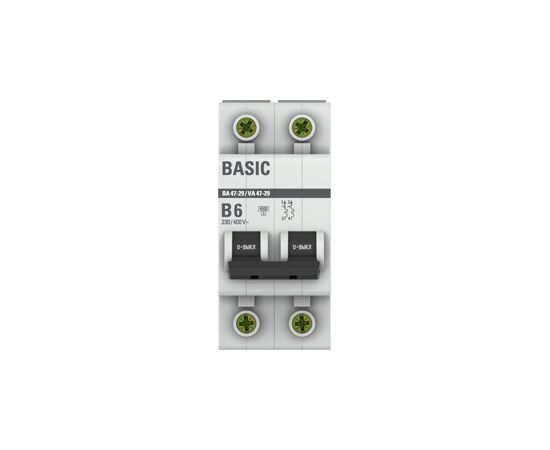 676348 - EKF Basic автоматический выключатель 2P 6А (B) 4,5кА ВА 47-29 mcb4729-2-06-B (3)
