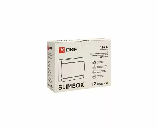 679239 - EKF PROxima SlimBox бокс (корпус) пластик ЩРН-П-12 мод. навесной (N/РЕ,уровень) лев/прав (ABS) IP41 (5)