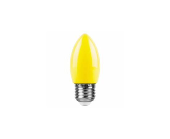 694390 - Feron лампа св/д свеча C35 E27 1W(220°) желтая матовая 85x35 д/гирлянды Белт Лайт LB-376 25927 (3)