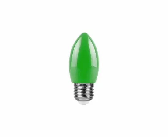 694391 - Feron лампа св/д свеча C35 E27 1W(220°) зеленая матовая 85x35 д/гирлянды Белт Лайт LB-376 25926 (3)