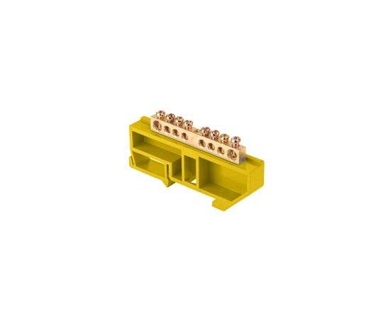 676449 - EKF Шина N Ноль (нул.) 6х9мм 8 отв. латунь желтый изолятор на DIN-рейку ШК PROxima sn0 (2)