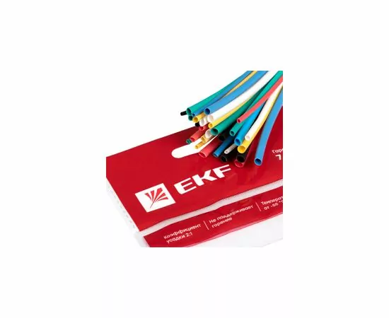 726009 - EKF Набор термоус. трубка ТУТ 6 цвет по 5шт, 100мм (1/0,5, 1,5/0,75, 2/1, 2,5/1,25, 3/1,5) tut-n-2-r (9)