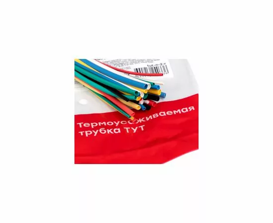 726009 - EKF Набор термоус. трубка ТУТ 6 цвет по 5шт, 100мм (1/0,5, 1,5/0,75, 2/1, 2,5/1,25, 3/1,5) tut-n-2-r (10)