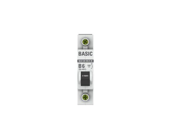 676343 - EKF Basic автоматический выкл. ВА47-29 1P 6А хар-ка B 4,5кА mcb4729-1-06-B (3)