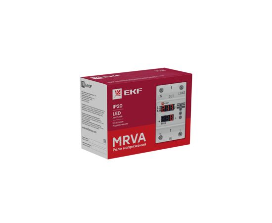 624243 - EKF реле напряжения и тока с дисплеем MRVA 2P 40А (3 мод) AC 120-300В на din-рейку PROxima MRVA-40A (5)