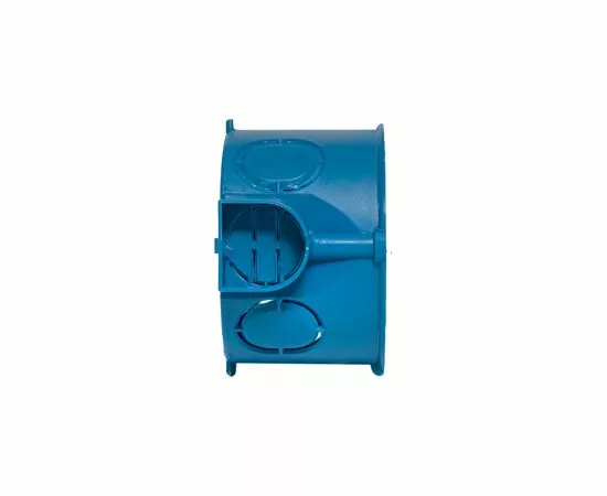 578418 - EKF Коробка установочная КМТ-010-002 для твердых стен, 60х40, полипропилен, синяя, винты, IP20 (5)