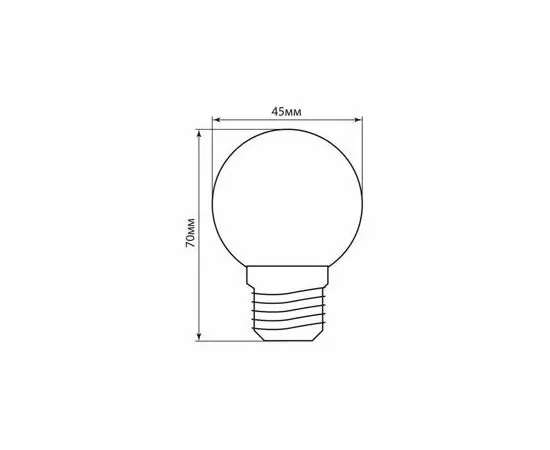 619965 - Feron Лампа св/д шар G45 E27 1W(80lm) 7000K 6K матов. д/гирлянды Белт Лайт 70x45, LB-37 25115 (6)