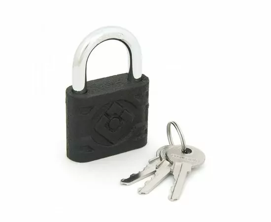 675124 - PALLADIUM 305F-50 Замок навесной, Корпус Ш50*В39мм, Дужка d=8мм, В25мм, 3 англ.ключа, чугун (BL) (1)