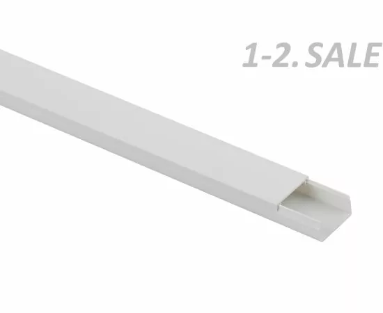 686435 - ЭРА Кабель-канал ПВХ 20х10 белый 2м (100м! в уп., цена за 1м) KK-W-20-10 9244 (1)