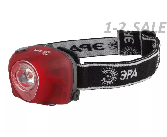 689793 - ЭРА Фонарь Налобный 3W LED красн.реж., аварийный сигнал, 3хААА, 4 режима, бл.GB-502 (1)