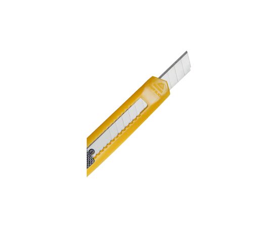 47962 - Нож канцелярский 9мм  Attache с фиксатором, полибег, цв.в ассорт. 15067 (9)