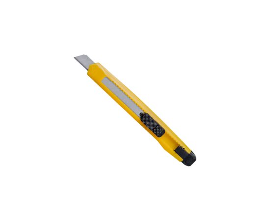 47962 - Нож канцелярский 9мм  Attache с фиксатором, полибег, цв.в ассорт. 15067 (3)