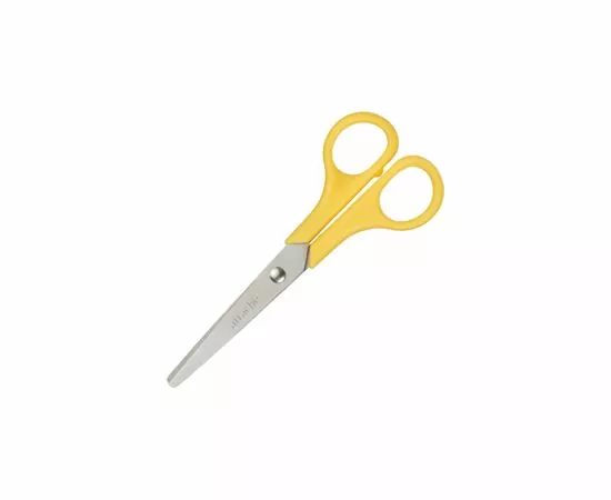 49583 - Ножницы Attache 130 мм тупоконечные с пластиковыми ручками, цвет желтый 47586 (2)