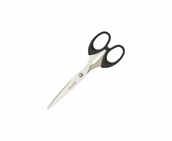 49584 - Ножницы Attache 169 мм с пластиковыми эллиптическими ручками, цвет черный 47587 (2)