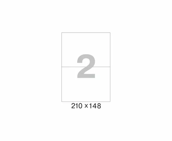 52794 - Этикетки самоклеящиеся MEGA LABEL 210х148 мм / 2 шт. на листе А4 (25 листов/пач.) 75187 (5)