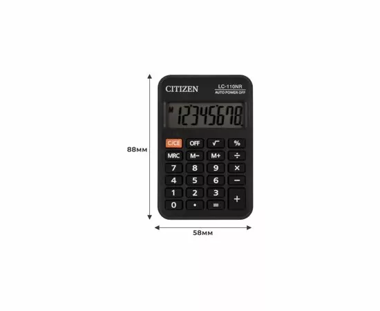 266028 - Калькулятор CITIZEN карман. LC-110N 8 разряд. книжка бата 186963 (4)