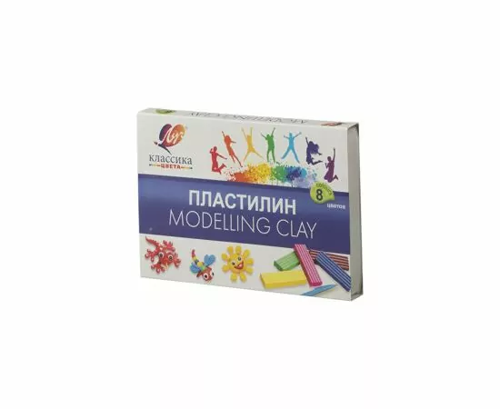 383338 - Пластилин 8цв,Классика,160гр,со стеком 225318 (3)