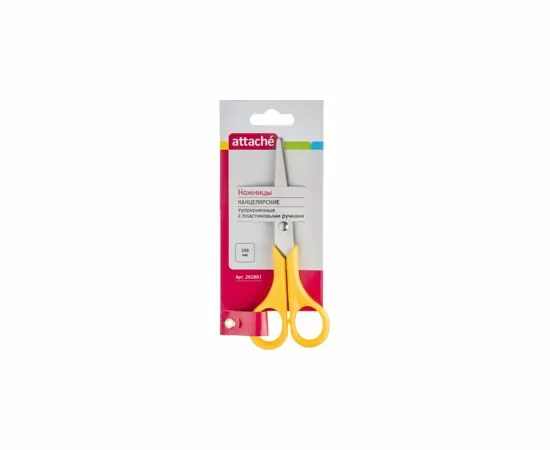 404888 - Ножницы Attache 150 мм с пластиковыми ручками, цвет желтый 262861 (4)