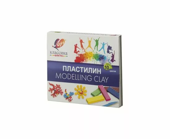 383334 - Пластилин д/моделирования Луч Классика 10цв. 200гр со стеком 225320 (2)