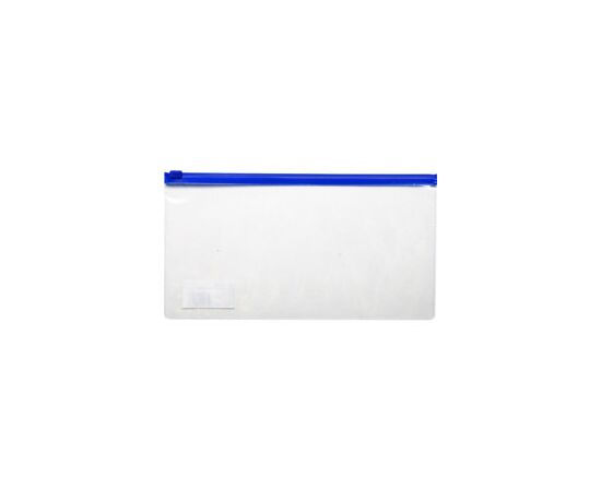 431277 - Папка конверт на молнии д/билетов 250*130mm,110мкм синий (2)
