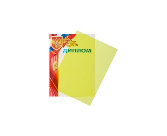 435380 - Обложки для переплета пластиковые ProMega Office желтые, прозр., А4, 200мкм, 100шт/уп (5)