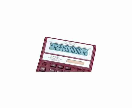 435191 - Калькулятор CITIZEN бух. SDC-888XRD,12 разр, бордовый (7)