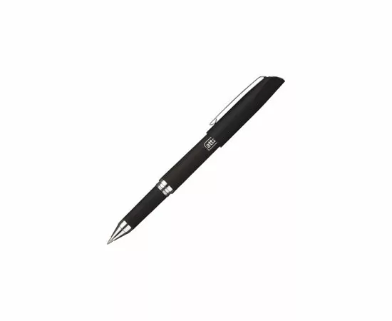 431714 - Ручка гелевая Attache черный, 0,5мм нубук. корпус, метал. клип 258073 (5)