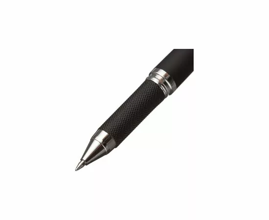 431714 - Ручка гелевая Attache черный, 0,5мм нубук. корпус, метал. клип 258073 (6)