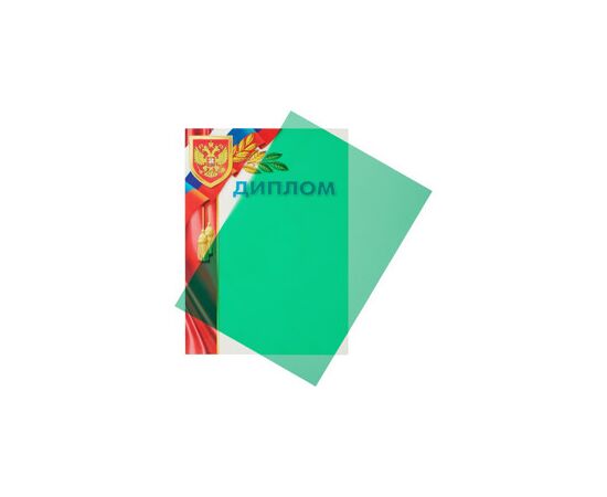 435382 - Обложки для переплета пластиковые ProMega Office зеленые, прозр., А4, 200мкм, 100шт/уп (5)