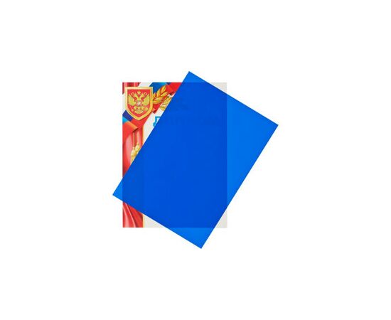 435391 - Обложки для переплета пластиковые ProMega Office синие, непрозр., А4, 280мкм, 100шт/уп (5)