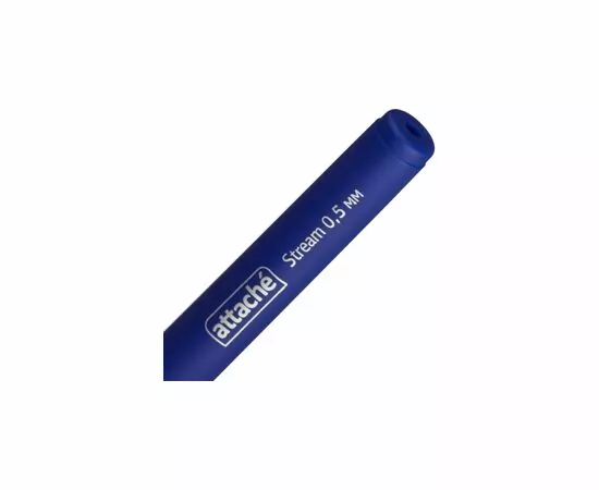 431713 - Ручка гелевая Attache синий, 0,5мм нубук. корпус, метал. клип 258072 (7)