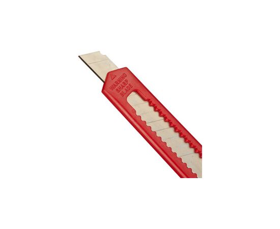 570887 - Нож канцелярский  9мм Attache с фиксатором, полибег, цв.красный 416328 (6)