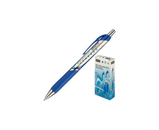 567072 - Ручка гелевая Attache selection Galaxy,синий корпус,цвет чернил-синий 389765 (4)
