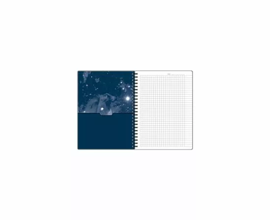 580594 - Бизнес-тетрадь 120л,А4,Space Galaxy,300х210мм,70г/квм,белый,карман 487289 (7)