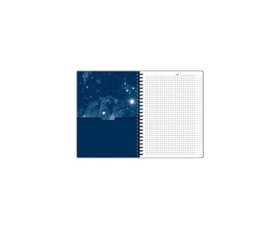 580573 - Бизнес-тетрадь 120л,А5,Space Galaxy,210х152мм,70квм,белый,карман 487290 (7)