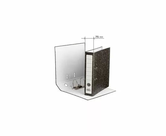 631641 - Папка регистратор Attache Economy без мет.уголка_бюджет 75мм ч/б Россия 694258 (2)