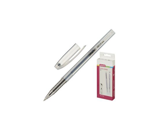 605056 - Ручка гелевая Attache Ice черный стерж, 0,5мм 613140 (5)