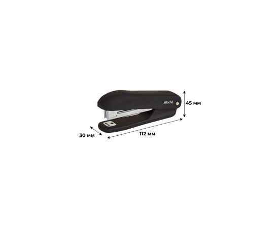 605176 - Степлер Attache Comfort  до 12 лист., soft touch покрыт, черный,№10 575353 (6)
