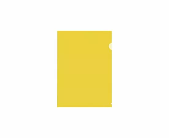 631651 - Папка уголок ПУ-001-ПП 120мкр жест.пластик А4 желтая прозр. 20 шт/уп (3)