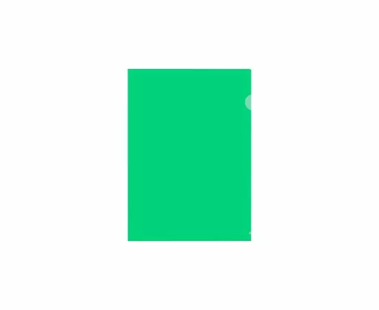 631648 - Папка уголок E-310 180мкр жест.пластик А4 зеленая прозр.Россия 10шт/уп (3)